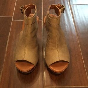 Kork-Ease Grey Berit Sandal Wedges Size 6